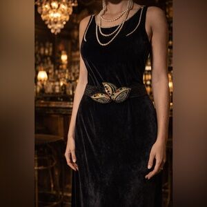 Vintage Magid Beaded Art Deco Speakeasy Gatsby Style Waist Belt Statement Sash